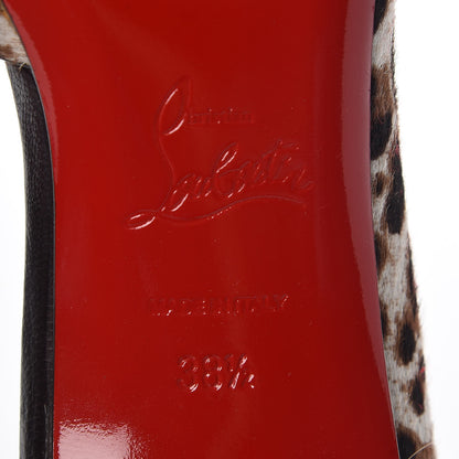 Christian Louboutin Pony Hair Dark Leopard Iriza 70 Pumps 38.5 Brown White 6 of 7