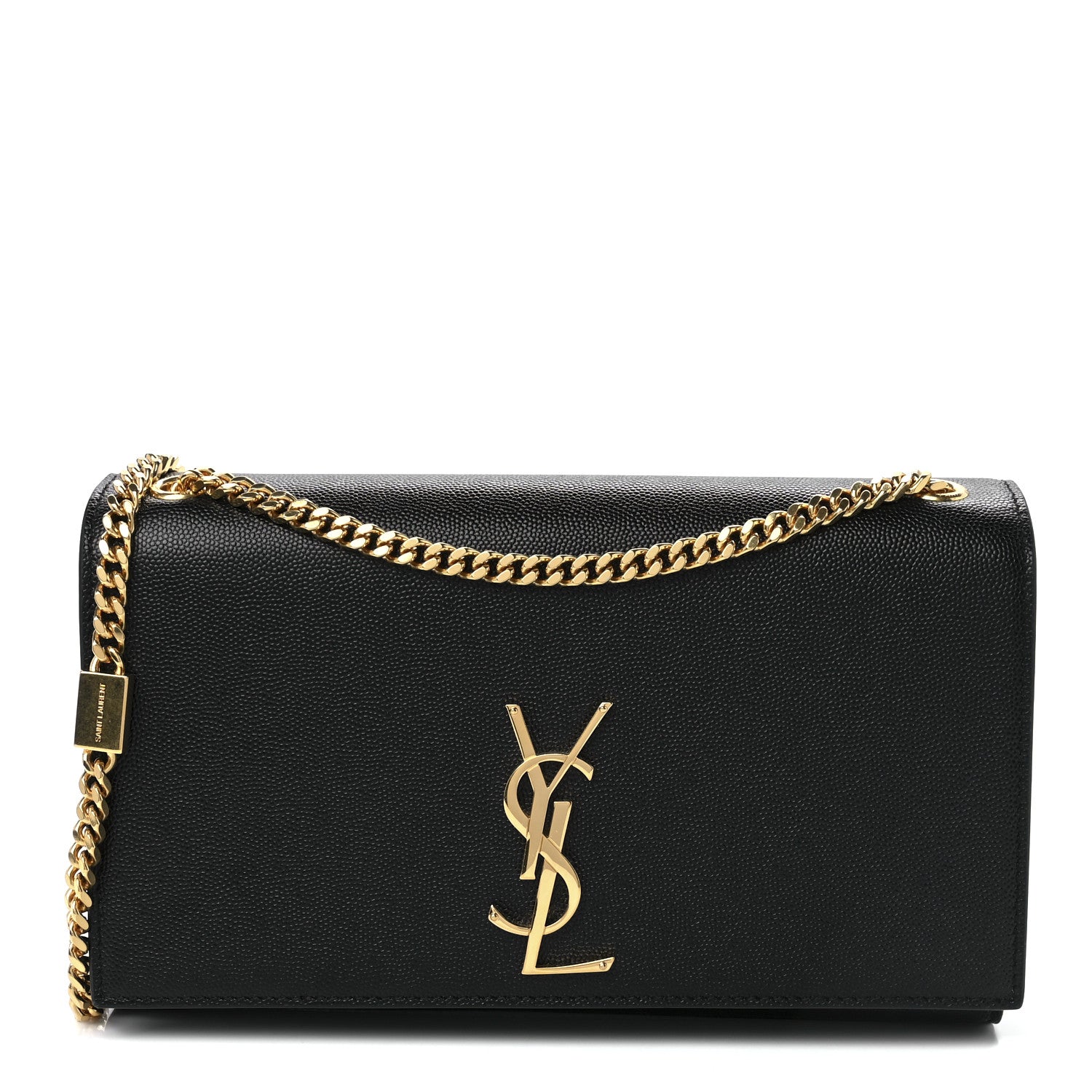Saint Laurent Grain De Poudre Small Monogram Kate Satchel Black 1 of 11