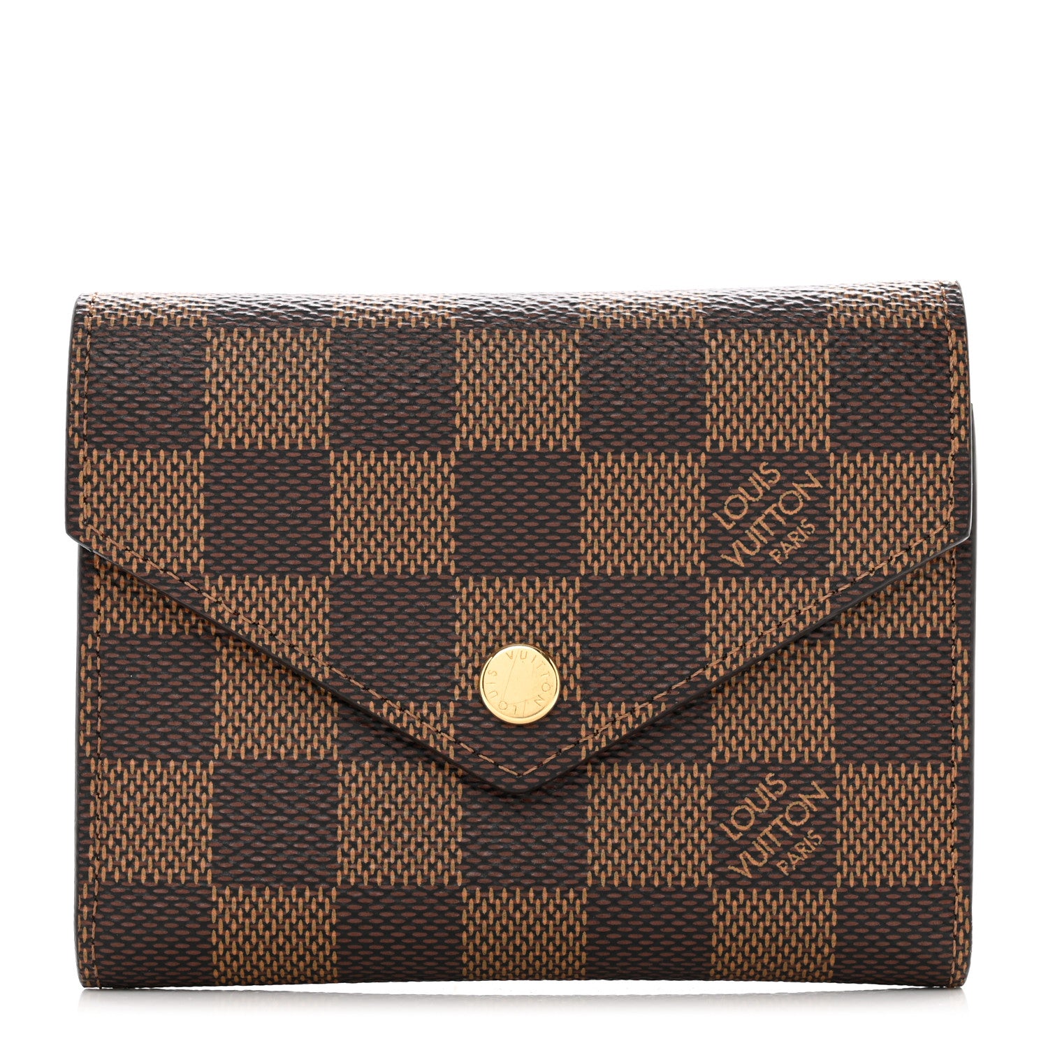 Louis Vuitton Damier Ebene Victorine Wallet Red 1 of 7