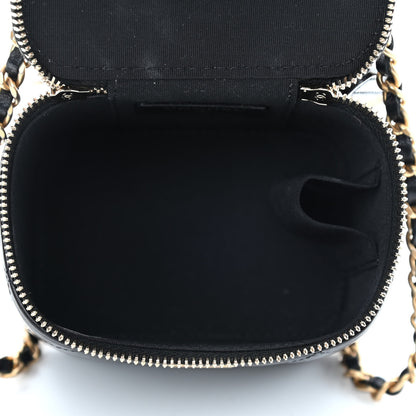 Chanel Lambskin Quilted Top Handle Mini Vanity Case With Chain Black 4 of 4
