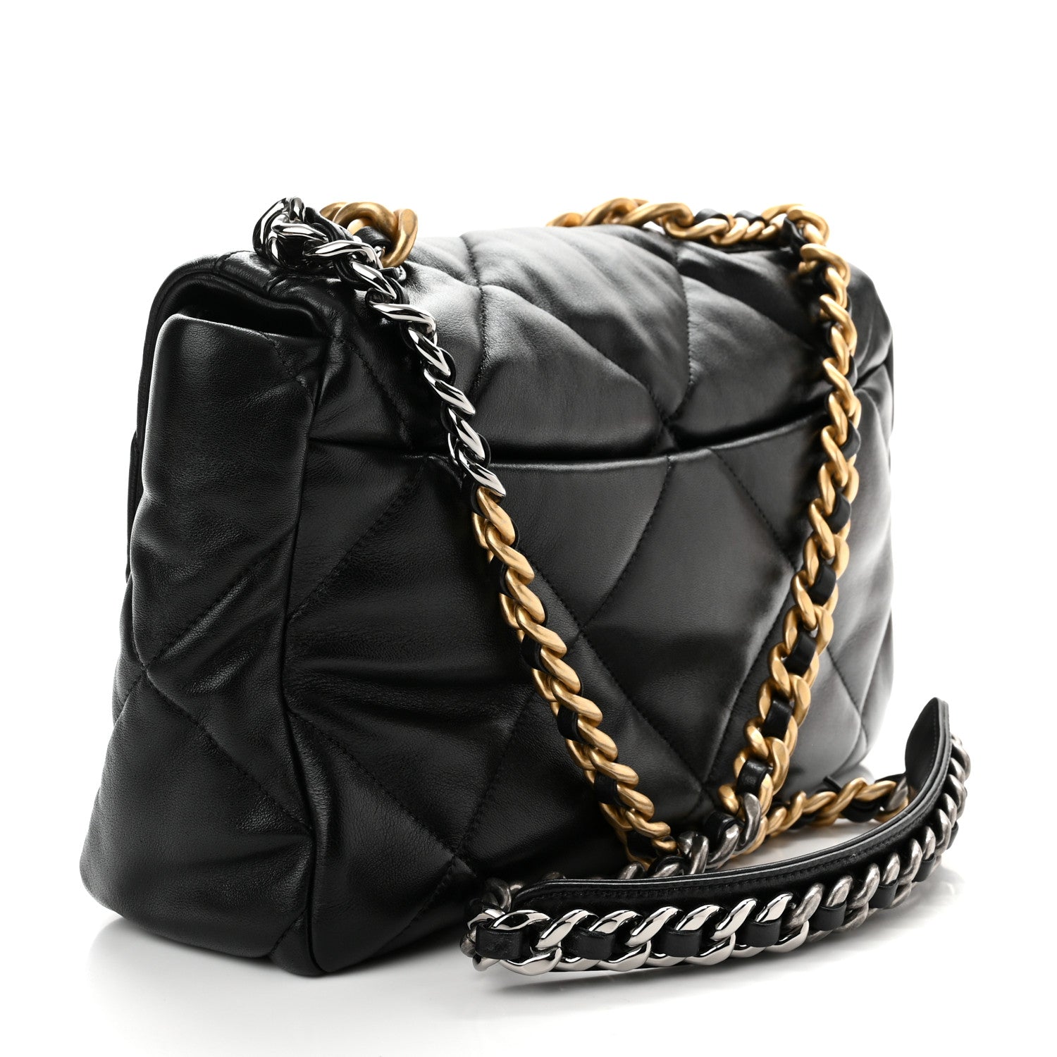 Chanel Lambskin Quilted Large Chanel 19 Flap Black 3 of 10