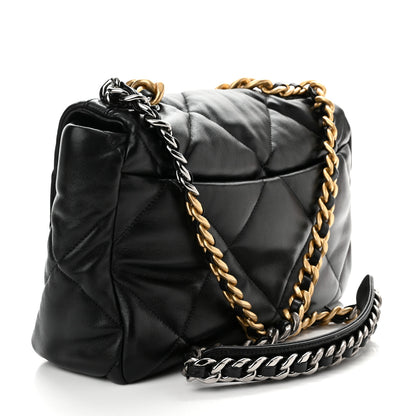 Chanel Lambskin Quilted Large Chanel 19 Flap Black 3 of 10