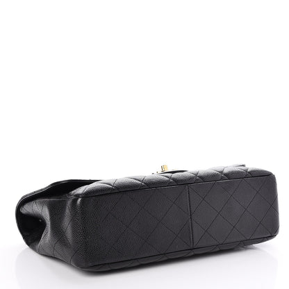 Chanel Caviar Quilted Jumbo Single Flap Black 5 of 8
