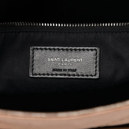 Saint Laurent Crinkled Calfskin Matelasse Monogram Medium Niki Chain Satchel Tan Brown 7 of 15