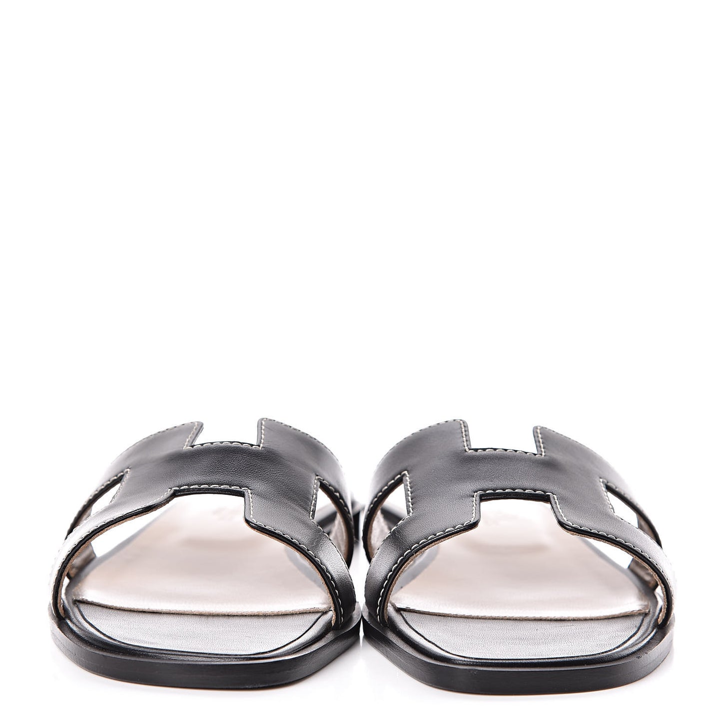 Box Calfskin Oran Sandals 36.5 Black
