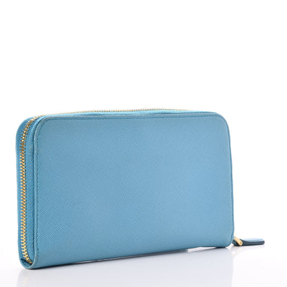 Prada Saffiano Metal Zip Around Wallet Voyage 3 of 11