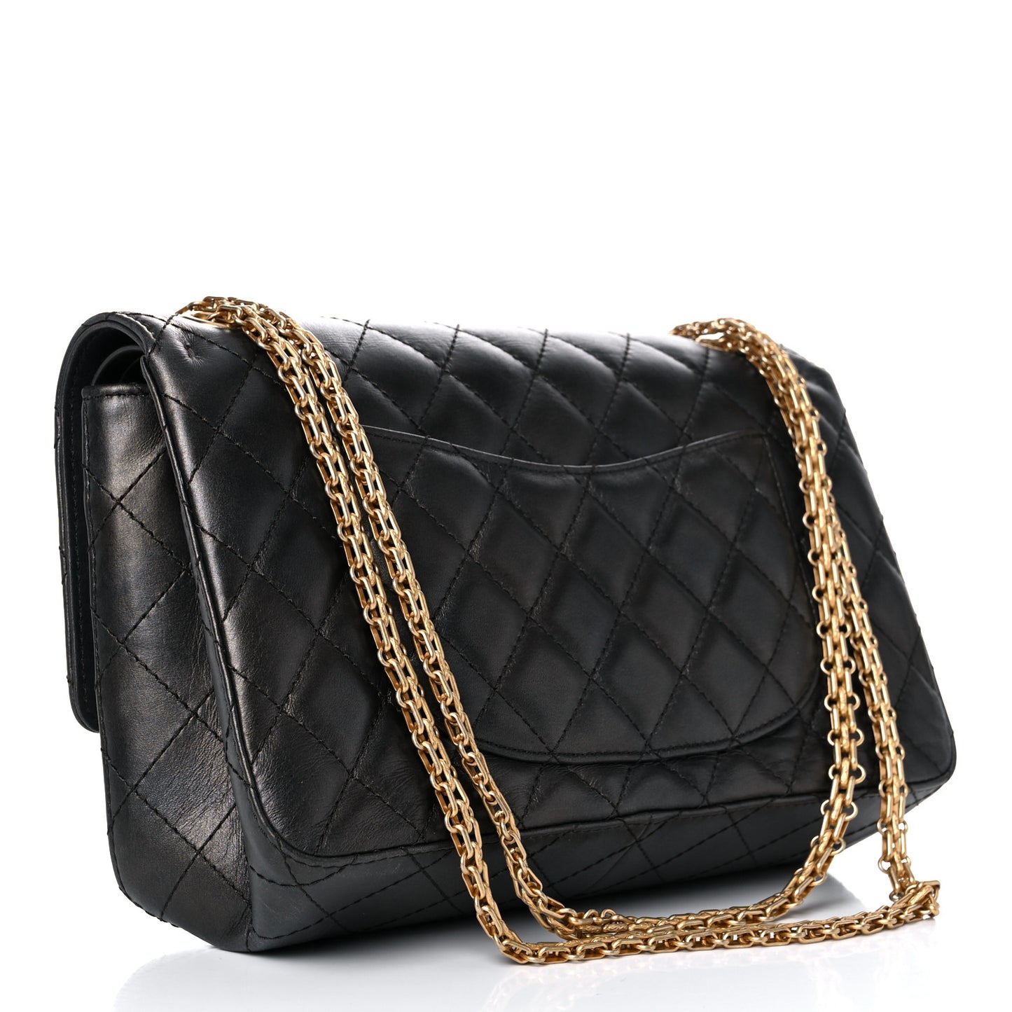 Metallic Calfskin Quilted 2.55 Reissue 226 Flap Charcoal