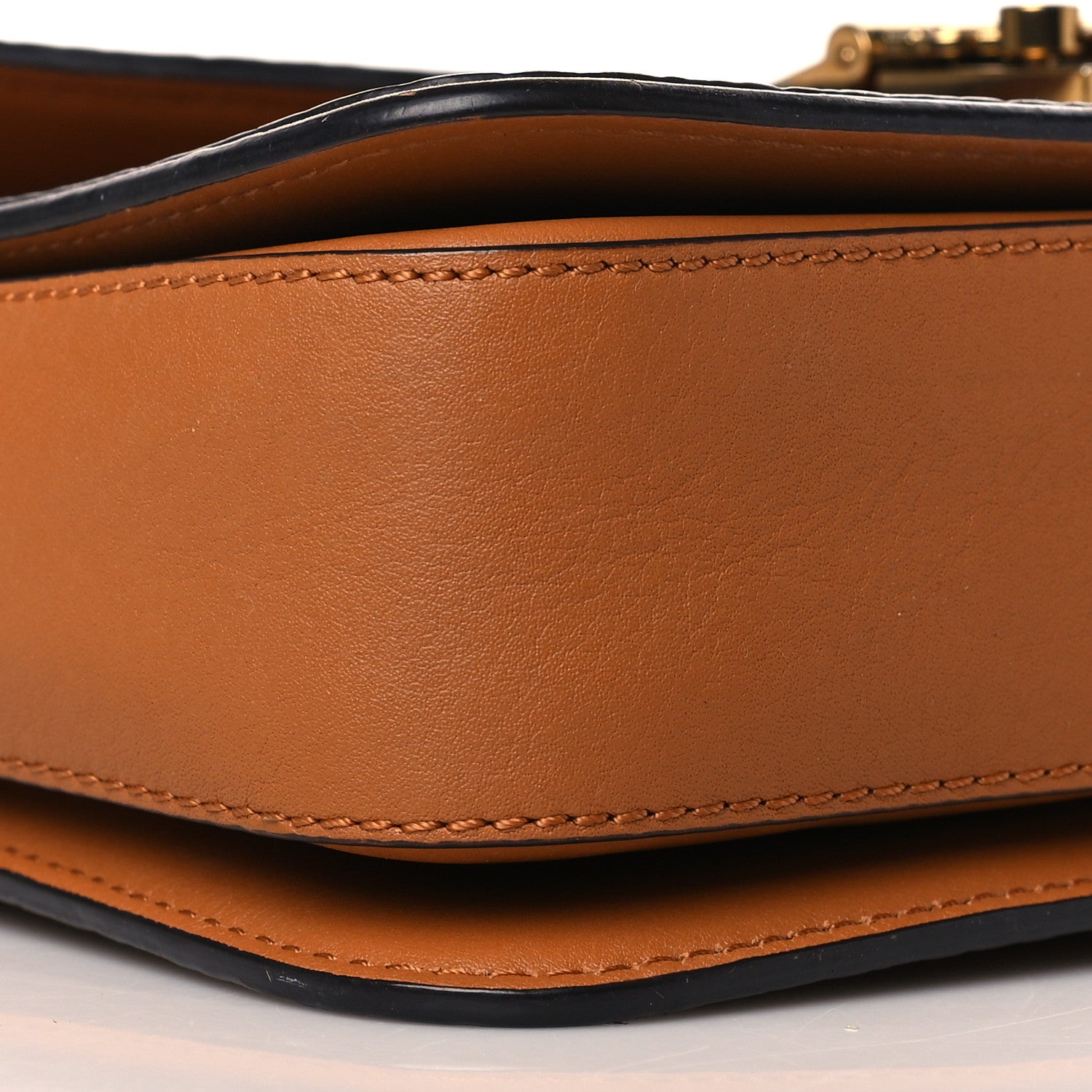 MCM Visetos Medium Patricia Satchel Cognac 9 of 10