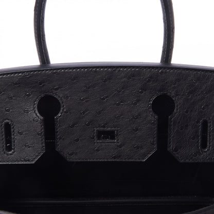 Hermes Ostrich Birkin 30 Black 23 of 33
