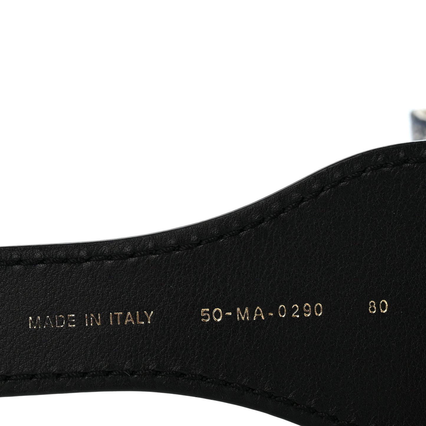 Canvas Embroidered Book Belt M 80 32 Bleu