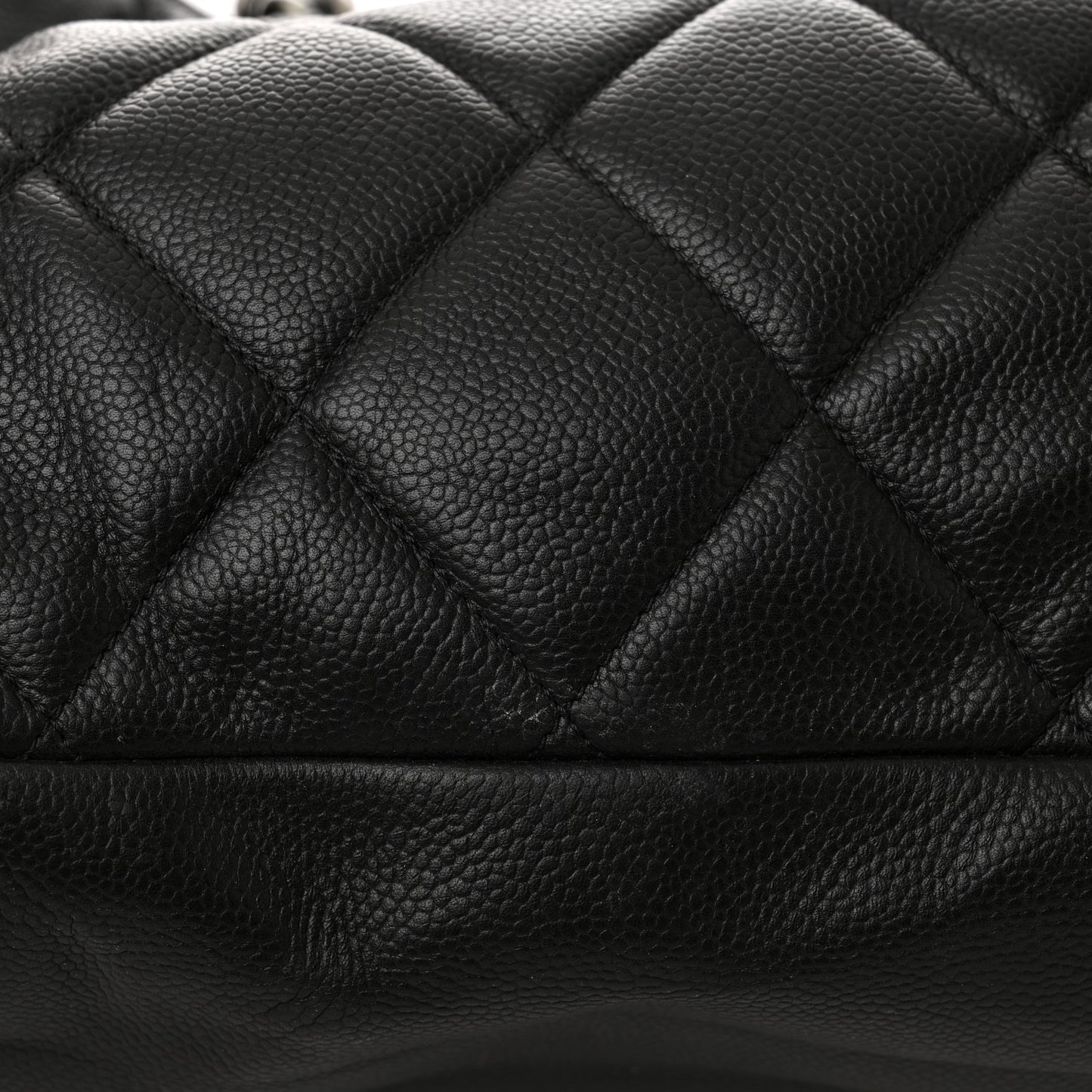 Caviar Quilted Coco Casual Tote Black