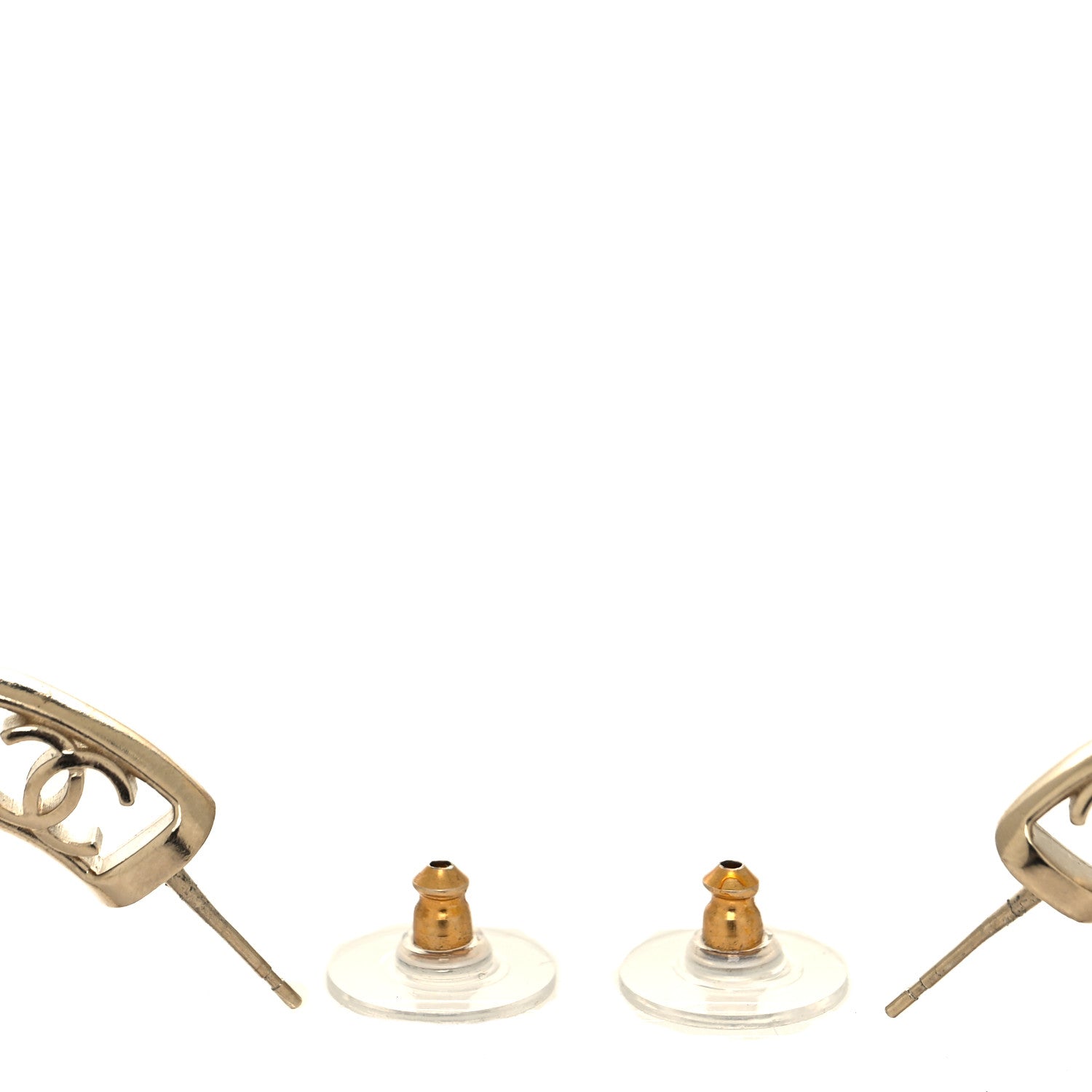 Chanel CC Hoop Earrings Gold 3 of 4