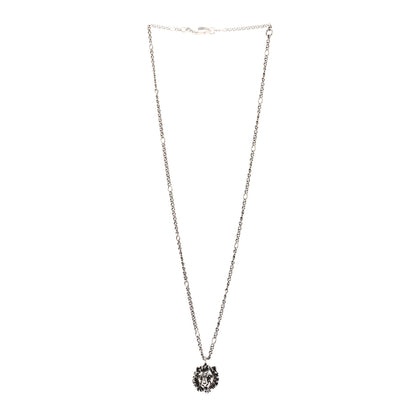 Gucci Metal Lion Head Necklace Silver 3 of 8