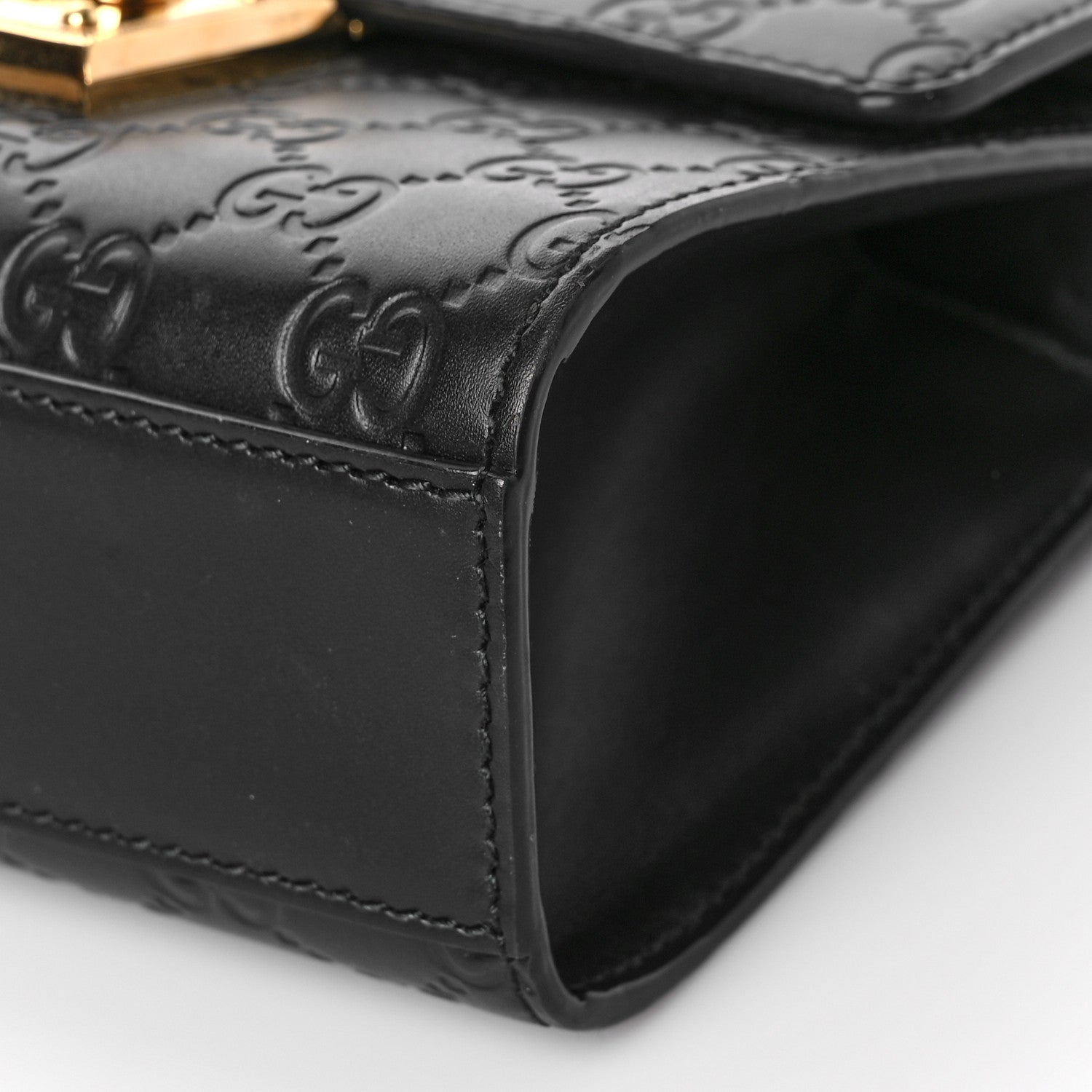 Gucci Guccissima Small Padlock Shoulder Bag Black 9 of 9