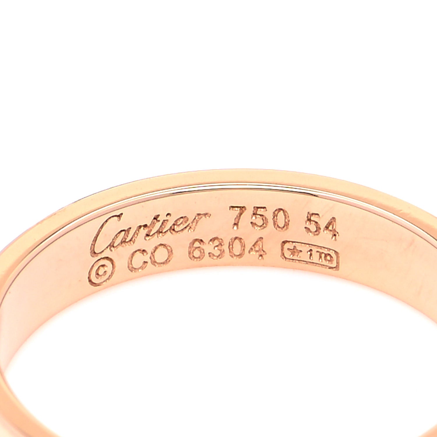 Cartier 18K Pink Gold 3.5mm LOVE Wedding Band Ring 54 6.75 4 of 4