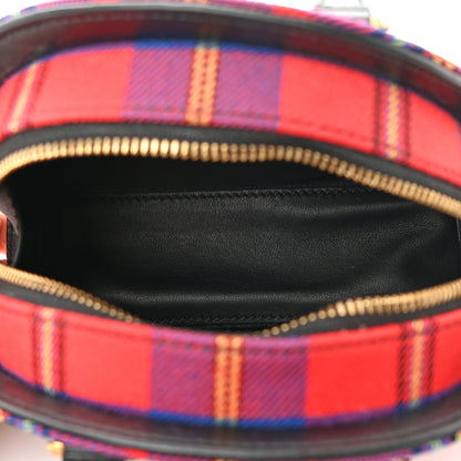 Versace Tartan Small Medallion Tribute Bowling Bag Red 5 of 14