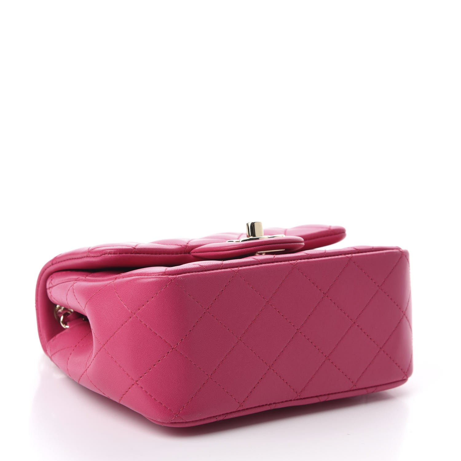 Chanel Lambskin Quilted Mini Square Flap Fuchsia 4 of 14