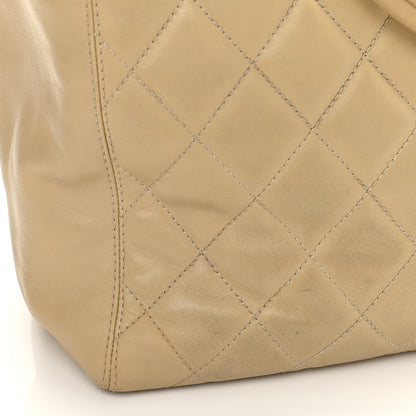 Chanel Lambskin Quilted CC Tote Beige 13 of 24