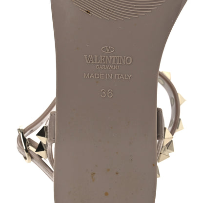 Valentino Garavani PVC Jelly Rockstud Caged Sandals 36 Poudre 8 of 12