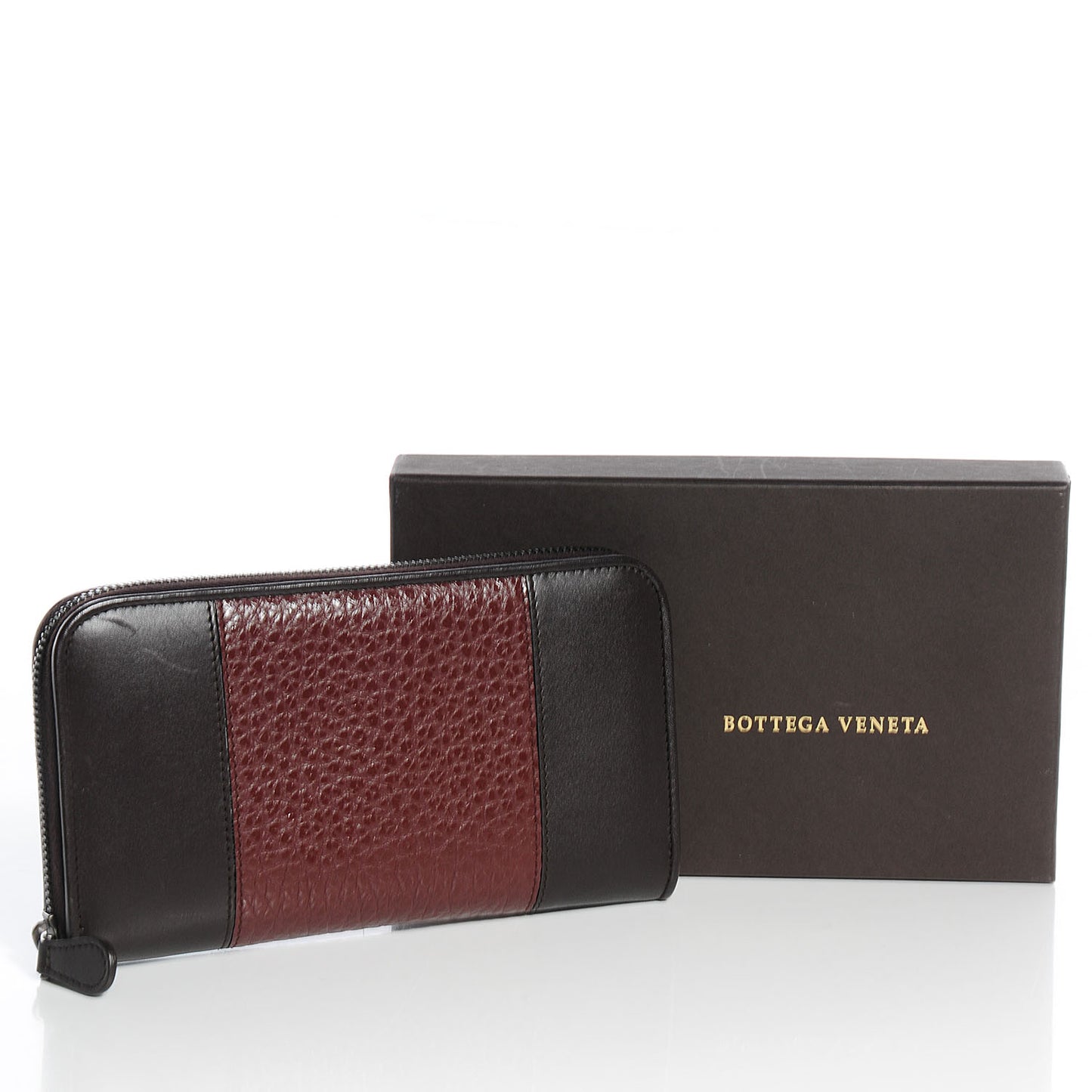 Light Calf Zip Around Wallet