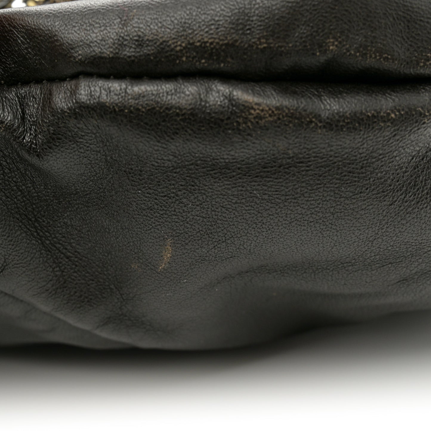 Nappa Sequin Chain Glam Tote Dark Grey