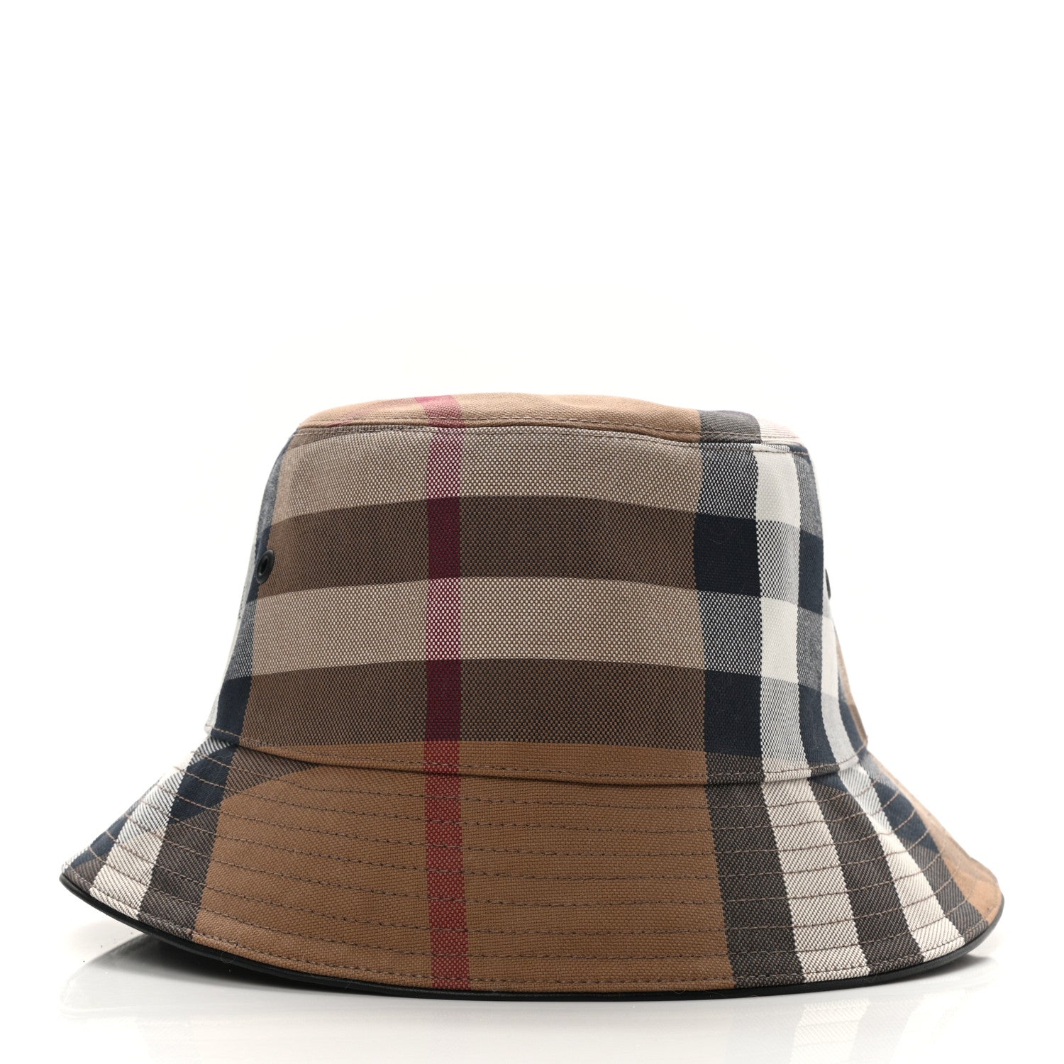 Burberry Cotton Canvas Exaggerated Check Bucket Hat M Birch Brown 6 of 8