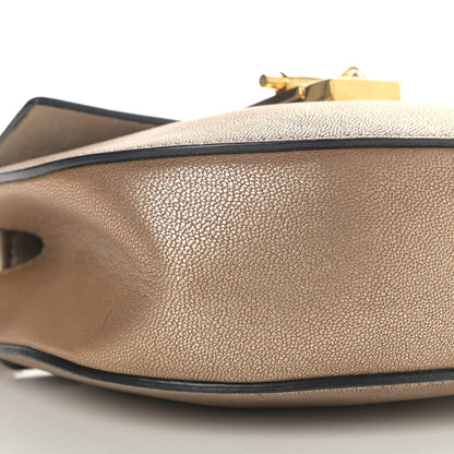 Chloe Metallic Goatskin Mini Drew Shoulder Bag Abstract Gold 9 of 10