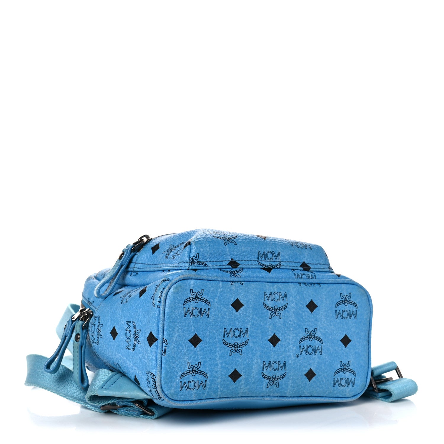 MCM Visetos Mini Stark Backpack Blue 4 of 21