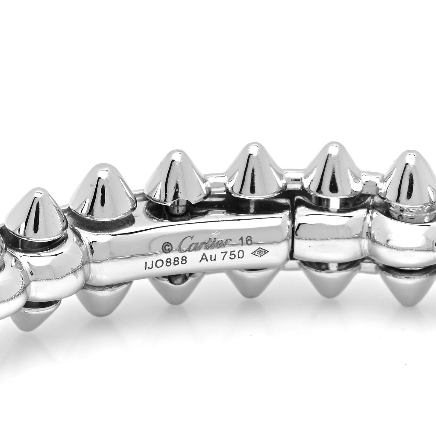 18K White Gold Medium Clash De Cartier Bracelet 16