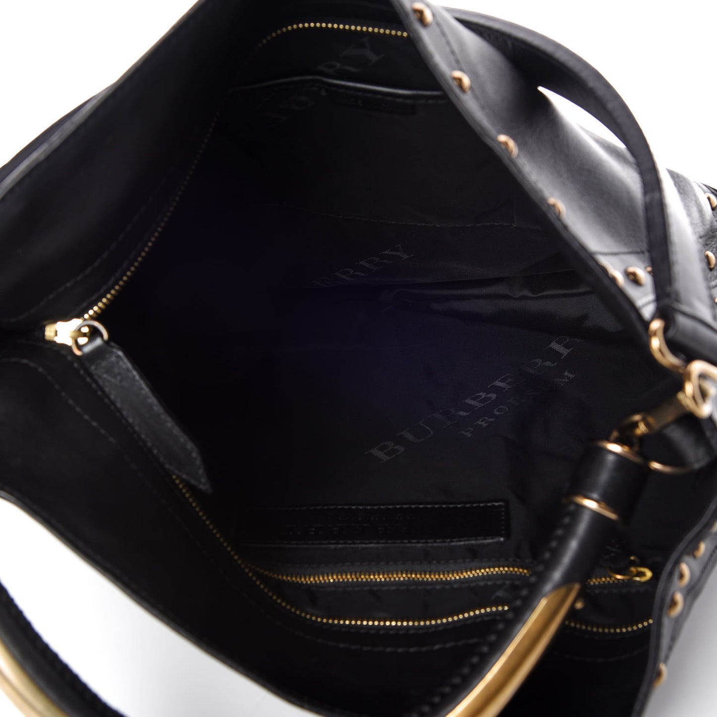 Calfskin Studded Medium Sampson Hobo Black