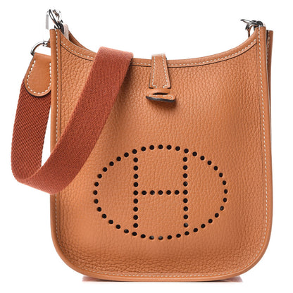 Hermes Taurillon Clemence Amazone Evelyne TPM Gold Cuivre 1 of 10