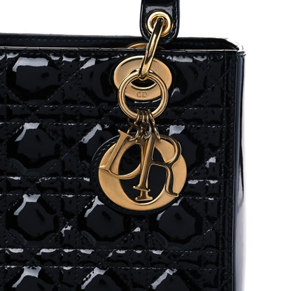 Christian Dior Patent Cannage Medium Lady Dior Black 8 of 12