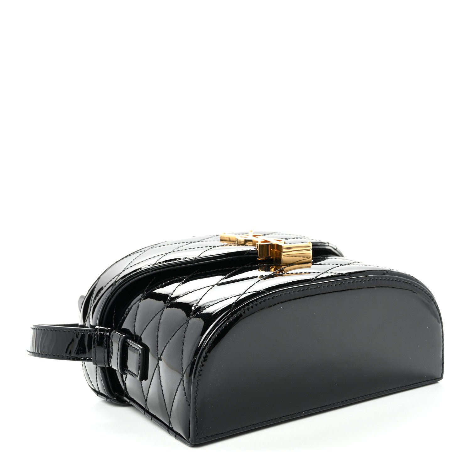 Saint Laurent Patent Matelasse Monogram June Box Bag Black 4 of 9