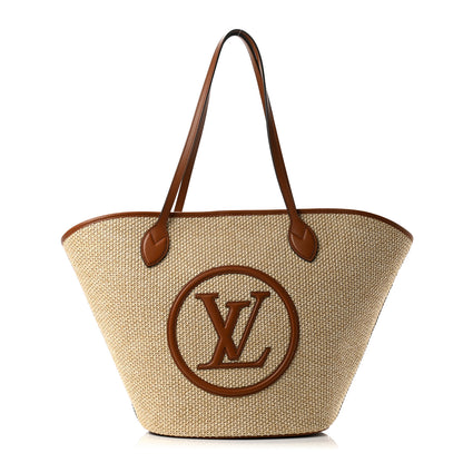 Louis Vuitton Raffia Saint Jacques Tote Caramel 3 of 10