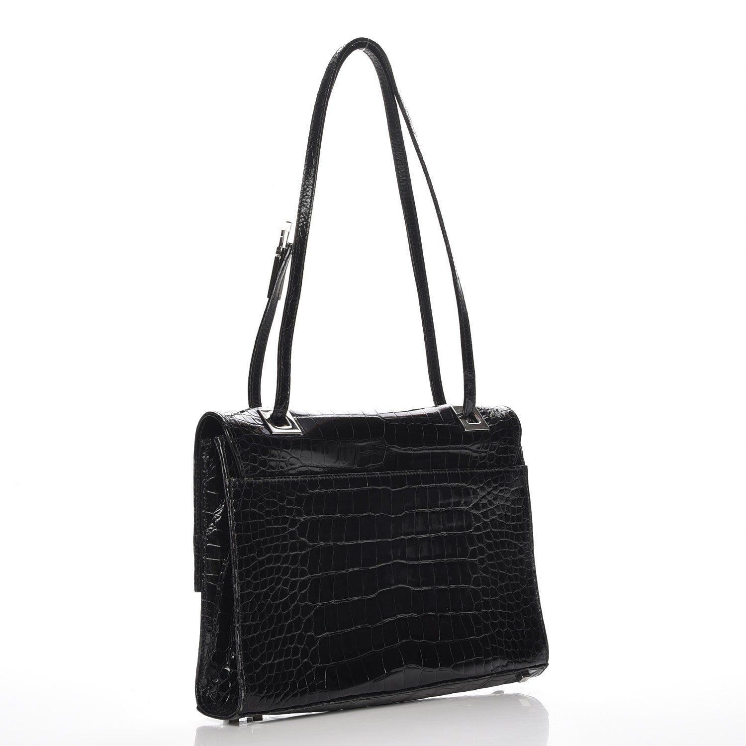 Gucci Alligator Shoulder Bag Black 3 of 7