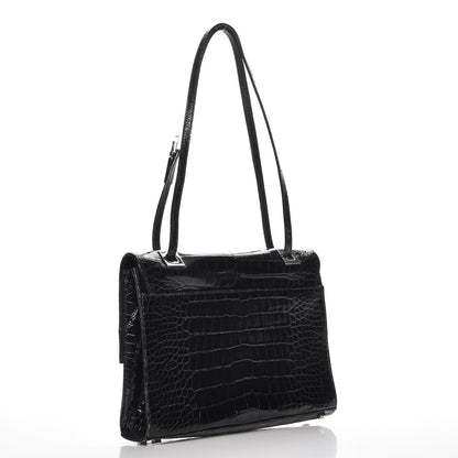 Gucci Alligator Shoulder Bag Black 3 of 7