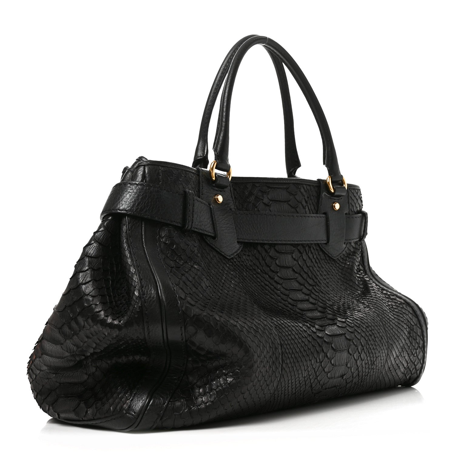 Gucci Snakeskin Large GG Running Tote Black 3 of 10
