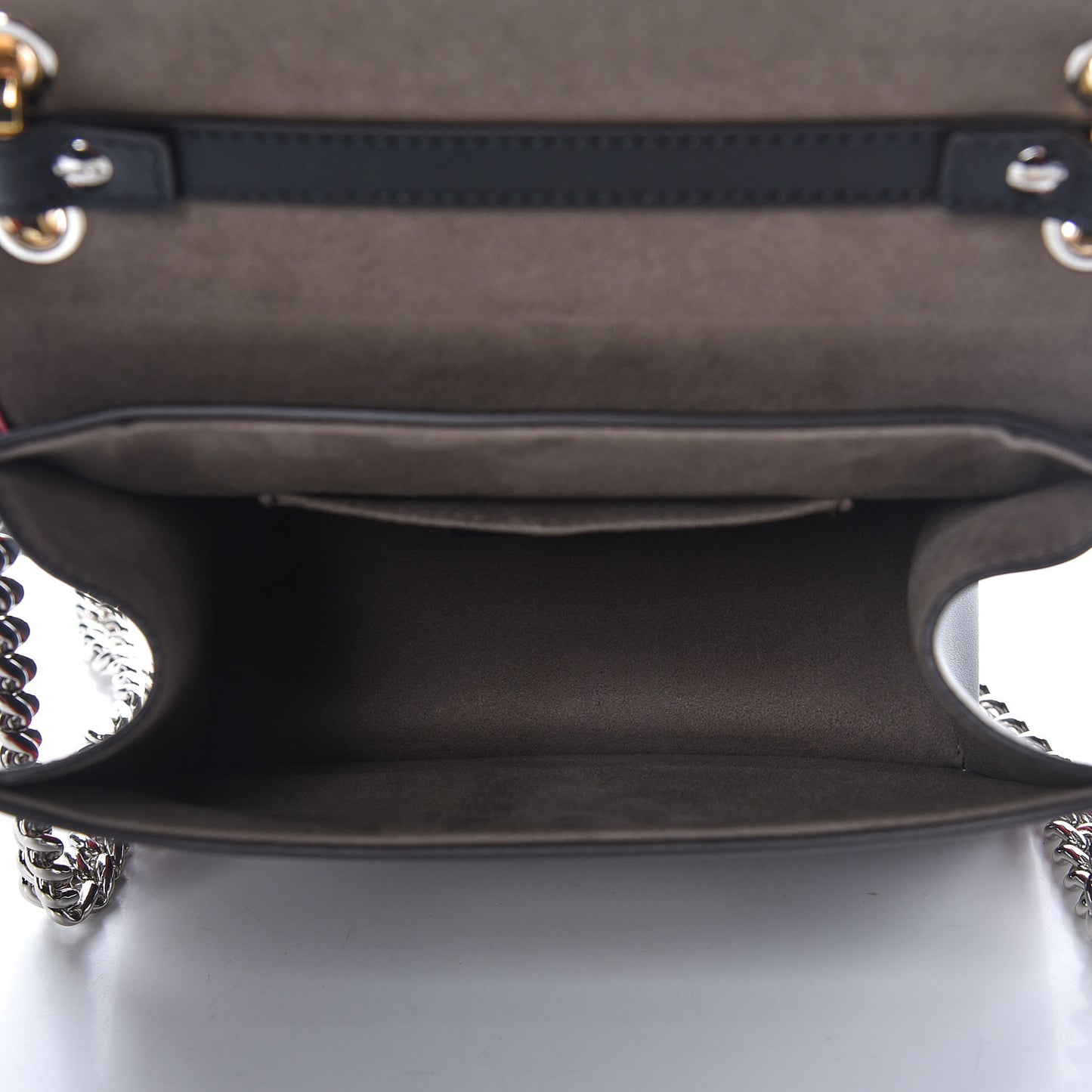 Calfskin F is Woven Tartan Small Kan I Shoulder Bag Black Fragola White