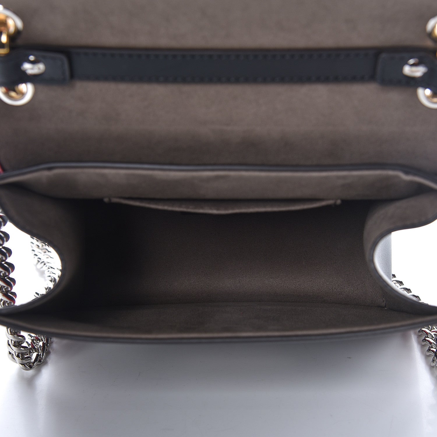 Fendi Calfskin F is Woven Tartan Small Kan I Shoulder Bag Black Fragola White 5 of 10