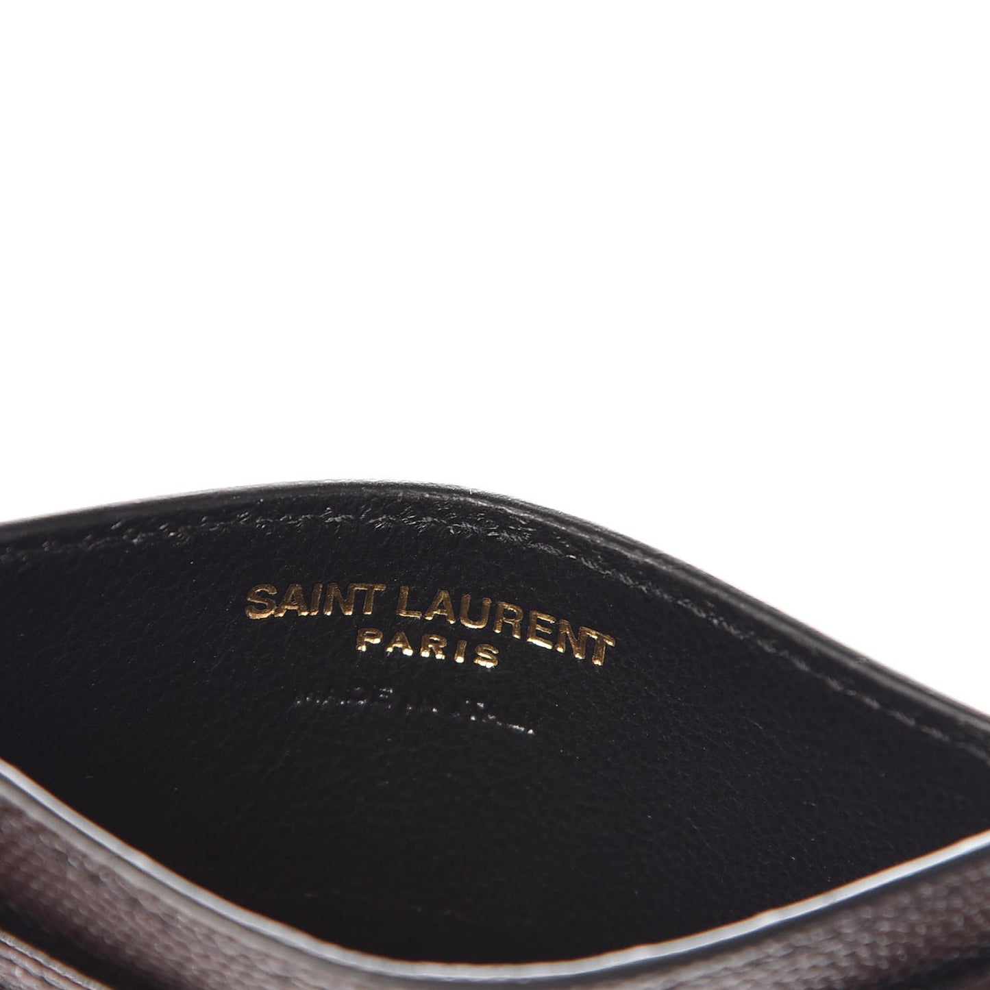 Grain De Poudre Matelasse Chevron Monogram Credit Card Case Black