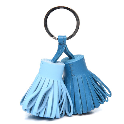 Hermes Lambskin Carmen Uno-Dos Key Holder Bleu Izmir Celeste 2 of 3
