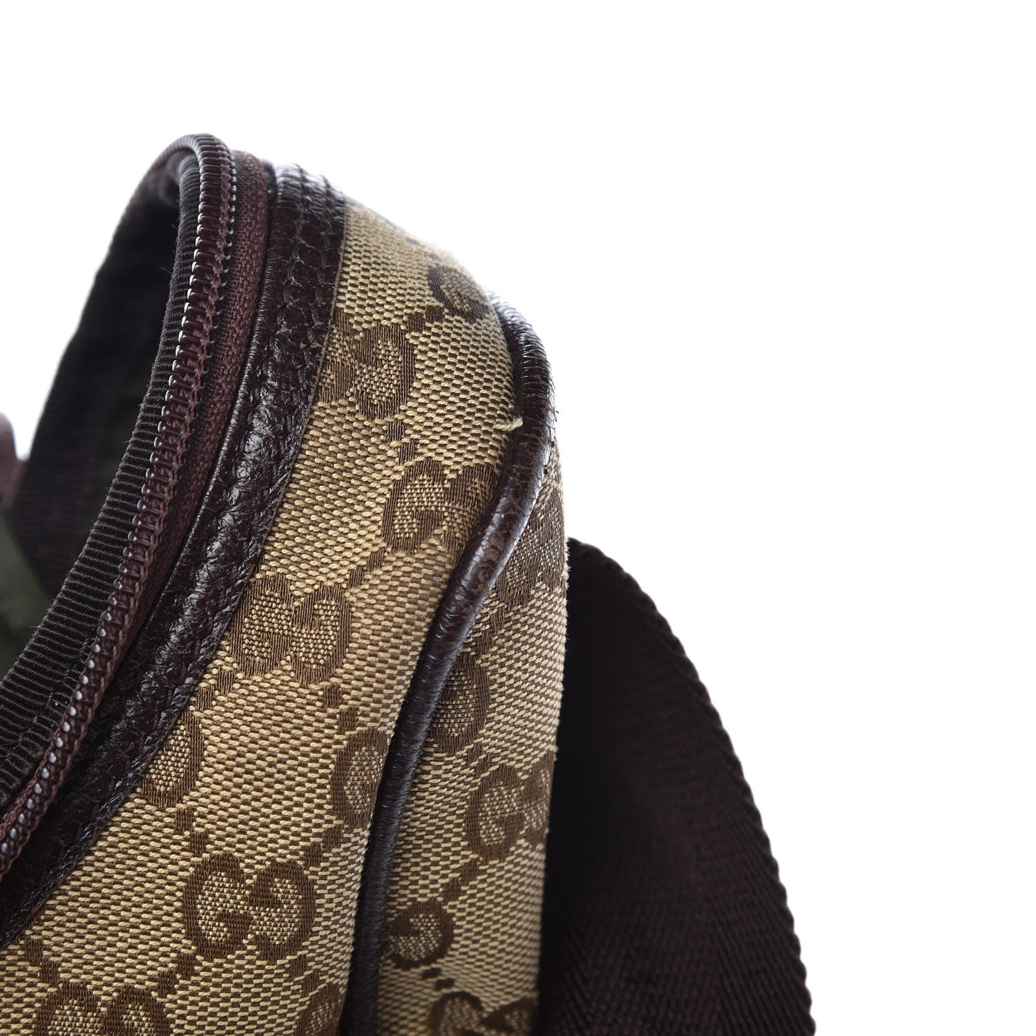Gucci Monogram Natural Pigskin Large Diaper Bag Beige Ebony Cocoa Dark Chocolate 18 of 18