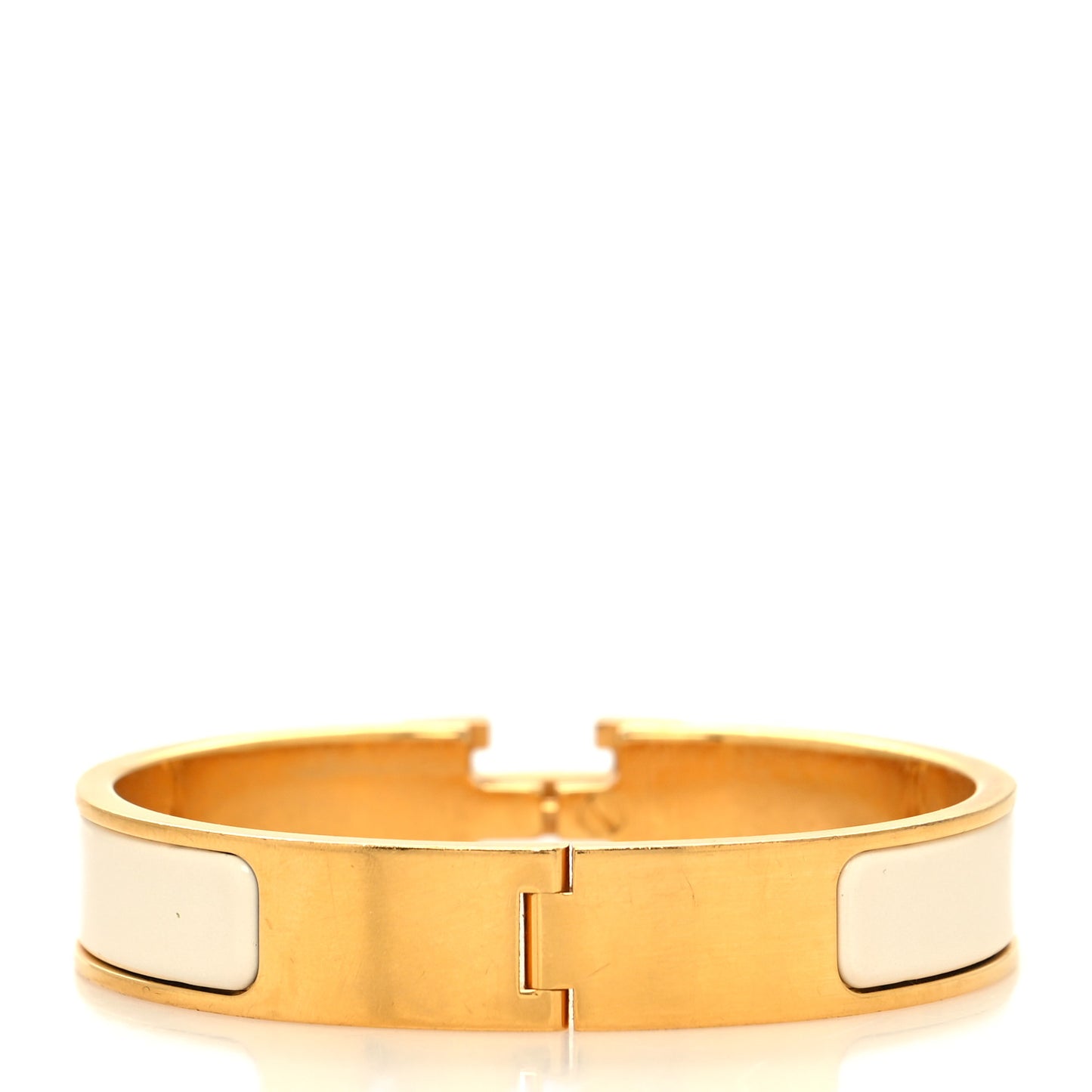 Enamel Narrow Clic Clac H Bracelet PM Craie