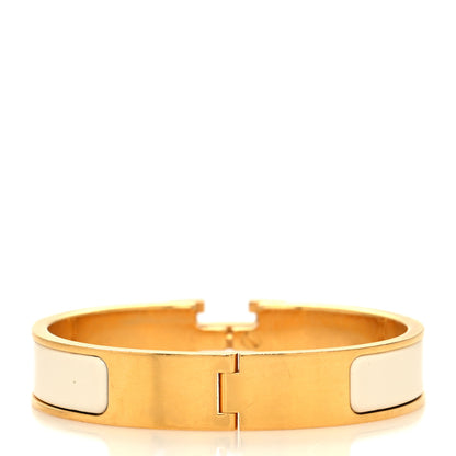 Hermes Enamel Narrow Clic Clac H Bracelet PM Craie 3 of 5