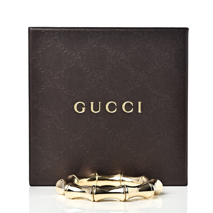 Gucci 18K Yellow Gold Large Bamboo Spring Bracelet 16 5 of 5
