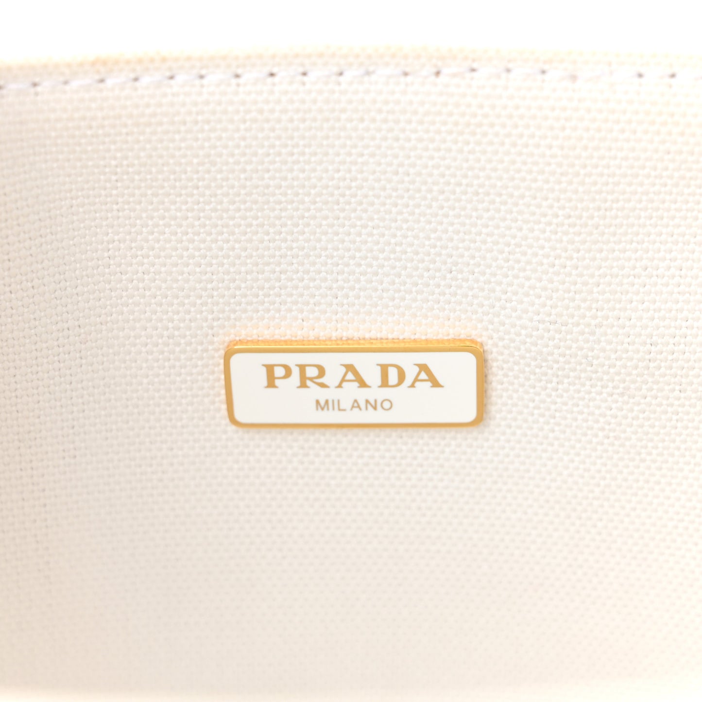 Wicker Canvas Panier Bucket Bag Naturale White