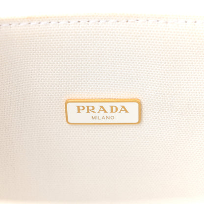Prada Wicker Canvas Panier Bucket Bag Naturale White 6 of 9