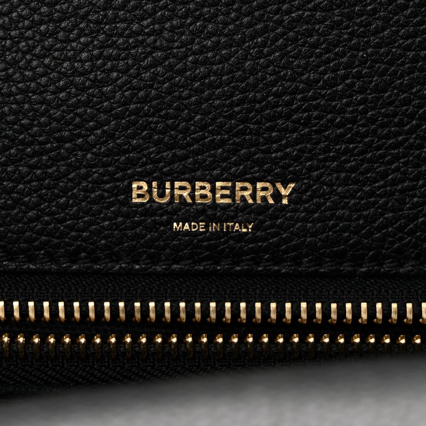 Grainy Calfskin Medium Title Bag Black