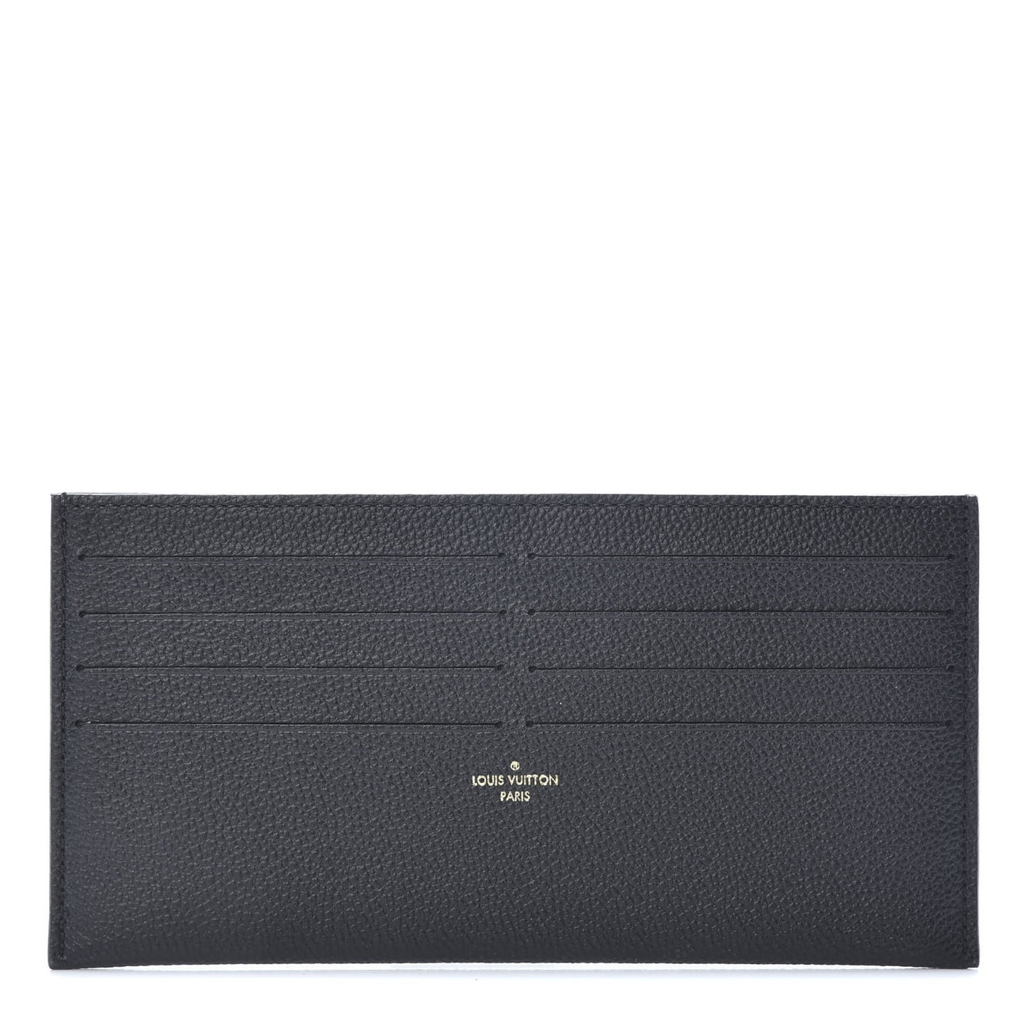 Calfskin Felicie Chain Wallet Card Holder Insert Black