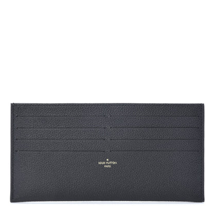 Louis Vuitton Calfskin Felicie Chain Wallet Card Holder Insert Black 1 of 6